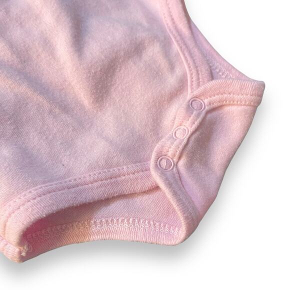 Duck Duck Goose Short Sleeve Bodysuit Baby Girl 3-6 Months Pink Embroidered Top - Picture 3 of 8